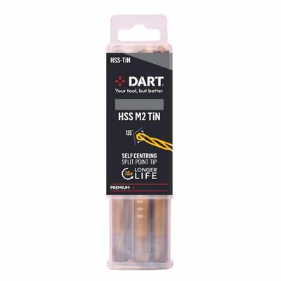 DART Premium 1.5mm HSS TiN Coated Twist Drill Pk 10